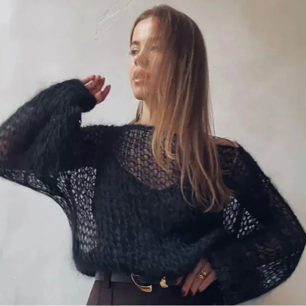 Black Crochet top